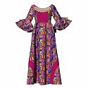 iooiooi Womens African Print Party Maxi Dress Ankara Long Dress &amp; Headwrap