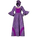 iooiooi Womens African Print Party Maxi Dress Ankara Long Dress &amp; Headwrap