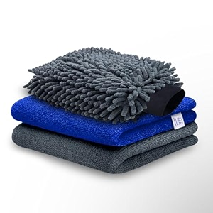 iota heavy microfiber cloth for car cleaning amp detailing  double-sided 650 gsm 60x40 cm  lint-free scratch-free plush microfiber towels  pack of 2 for washing drying polishing amp waxing