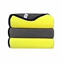 iota® Heavy Microfiber Cloth for Car Cleaning & Detailing | Double-Sided, 650 GSM, 40x40 cm | Lint-Free, Scratch-Free Plush Microfiber Towels | Pack of 3 for Washing, Drying, Polishing & Waxing