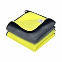 iota® Heavy Microfiber Cloth for Car Cleaning &amp; Detailing | Double-Sided, 650 GSM, 60x40 cm | Lint-Free, Scratch-Free Plush Microfiber Towels | Pack of 2 for Washing, Drying, Polishing &amp; Waxing