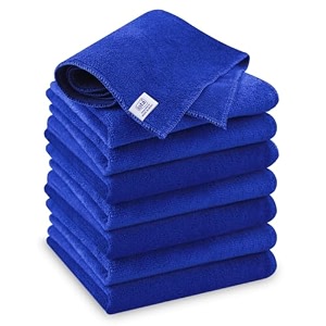 iota microfiber cloth 350 gsm - 40x40 cm - perfect for cars amp bikes - automotive cloth ultra absorbent amp lint-free perfect for polishing drying and detailing blue pack of 8