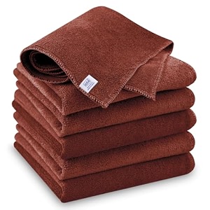 iota microfiber cloth 350 gsm - 40x40 cm - perfect for cars amp bikes - automotive cloth ultra absorbent amp lint-free perfect for polishing drying and detailing brown pack of 6