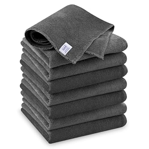 iota microfiber cloth 350 gsm - 40x40 cm - perfect for cars amp bikes - automotive cloth ultra absorbent amp lint-free perfect for polishing drying and detailing grey pack of 8