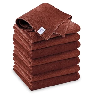 iota microfiber cloth 350 gsm - 40x40 cm - perfect for cars amp bikes - automotive cloth ultra absorbent amp lint-free perfect for polishing drying and detailing brown pack of 8