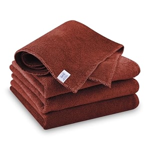 iota microfiber cloth 350 gsm - 40x40 cm - perfect for cars amp bikes - automotive cloth ultra absorbent amp lint-free perfect for polishing drying and detailing brown pack of 4