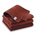 iota Microfiber Cloth 350 GSM - 40x40 CM - Perfect for Cars &amp; Bikes - Automotive Cloth Ultra Absorbent &amp; Lint-Free Perfect for Polishing, Drying, and Detailing (Brown, Pack of 4)