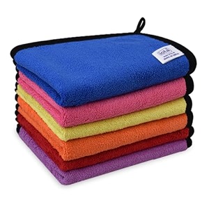 iota heavy microfiber cloth for car cleaning amp detailing  double-sided 650 gsm 60x40 cm  lint-free scratch-free plush microfiber towels  pack of 2 for washing drying polishing amp waxing