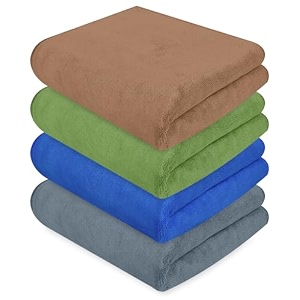 iota heavy microfiber cloth for car cleaning amp detailing  double-sided 650 gsm 60x40 cm  lint-free scratch-free plush microfiber towels  pack of 2 for washing drying polishing amp waxing