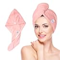 iota® Hair Towel Wrap for Women | Super Absorbent Microfiber Hair Drying Cap with 500 GSM | Quick-Dry, Frizz-Free, Lightweight &amp; Secure Fit (Color- Pink)