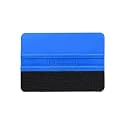 iota SQZ206F Black Felt Edge Decal Squeegee 4 Inch - Wrapping Scraper for Car Vehicle Window Film, Window Tint, PPF Lamination (Dark Blue)
