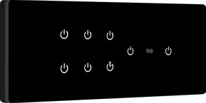 iotics smart touch switch for 8 lights remote mobile app alexa  google home smart switch