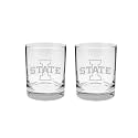 Iowa State Cyclones 2-Sided Satin Finish Rock Glass Set of 2 14oz