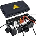 IP54 Waterproof Outdoor Electrical Enclosure with Weatherproof Extension Cords, Protect Socket, Timer, Plug, Holiday Light, 27 x 14 x 11.5 cm, Black