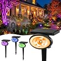 IP67 Solar Lights Outdoor Waterproof, 2CCT & RGB Landscape Lights, 4 Pack