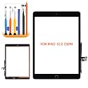 for iPad 7th/8th Generation Screen Replacement for iPad 10.2 A2270 A2428 A2197 A2200 Screen Replacement for iPad 8 Digitizer Touch Glass Sensor Black+Home Button+Installation Video