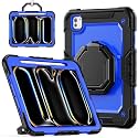 for iPad Air 11 Inch Case M4/ M3/ M2 (2026/2025/2024), Heavy Duty Shockproof iPad 11 Air Case with Rotating Handle &amp; Stand- Shoulder Strap- Screen Protector- Pencil Holder