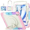 for iPad Air 13 Inch Case M4 2026 / M3 2025 / M2 2024, Rainbow Rink