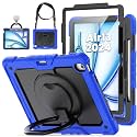 for iPad Air 13 Inch Case M4 2026 / M3 2025 / M2 2024, Heavy Duty Shockproof Protective iPad Air 13 Case with Rotating Handle & Stand- Shoulder Strap- Screen Protector- Pencil Holder, Blue