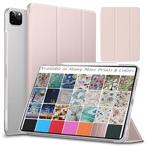 durasafe cases for ipad pro 129 inch 2018 3rd generation  pro 129 3  mthn2hna mthu2hna mtel2hna mtem2hna slim lightweight protective pc dual angle stand cover - light pink