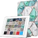 DuraSafe Cases for iPad PRO 12.9 Inch 2015 1st Gen [ Pro 12.9 1 ] A1652 A1584 ML3Q2HN/A ML3N2HN/A ML3K2HN/A ML0H2HN/A Printed Slim Protective PC Dual Angle Stand Clear Flip Back Cover - Marble Green
