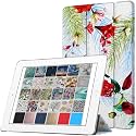 DuraSafe Cases for iPad PRO 12.9 Inch 2015 1st Gen [ Pro 12.9 1 ] A1652 A1584 ML3Q2HN/A ML3N2HN/A ML3K2HN/A Printed Slim Lightweight PC Dual Angle Stand Clear Flip Back Cover - Birds &amp; Flowers