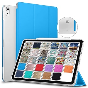 durasafe cases for ipad pro 129 inch 2018 3rd generation  pro 129 3  mthn2hna mthu2hna mtel2hna mtem2hna slim lightweight protective pc dual angle stand cover - blue