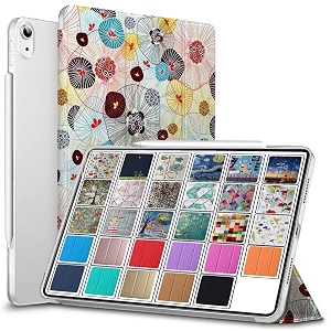 durasafe cases for ipad pro 129 inch 2018 3rd gen  pro 129 3  a1876 a2014 a1895 a1983 mthn2hna mthu2hna printed slim lightweight pc dual angle stand clear flip back cover - yarn flowers