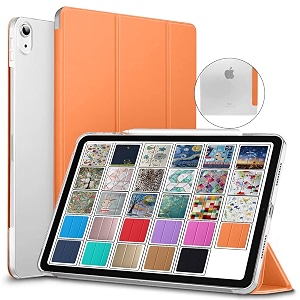 durasafe cases for ipad pro 129 inch 2018 3rd generation  pro 129 3  a1876 a2014 mthn2hna mthu2hna mtel2hna mtem2hna slim lightweight protective pc dual angle stand cover - orange