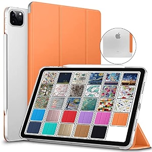 durasafe cases for ipad pro 129 inch 2021 5th 2020 4th generation  pro 129 5 4  a2378 a2461 a2379 mhnr3hna mhnt3hna slim lightweight protective pc dual angle stand cover - orange