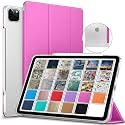 DuraSafe Cases for iPad PRO 12.9 Inch 2021 5th 2020 4th Generation [ Pro 12.9 5 4 ] A2378 A2461 A2379 MHNR3HN/A MHNT3HN/A Slim Lightweight Protective PC Dual Angle Stand Cover - Pink