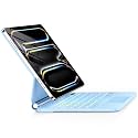 GGQFGTOJ for iPad Pro 13 Inch Case with Keyboard (M5/M4, 2025/2024)，Magic-Style Magnetic – 7 Colors Backlight -Floating Cantilever Stand - Multi-Touch Trackpad Keyboard Case for iPad Pro 13 (Blue)