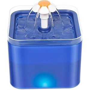 ipettie neverland cat water fountain with led light 67oz20l ultra quiet drinking waterer automatic filtered water dispenser water purifier for pets blue