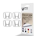 IPG Compatible with Accord Civic Element CRV CRZ JDM Center Cap Overlay Wheel Tire Decals Stickers (Logo: 2" / Center Cap:2.25") (4 Units) Personalize Your Vehicle (White Glitter)