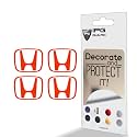 IPG Compatible with Accord Civic Element CRV CRZ JDM Center Cap Overlay Wheel Tire Decals Stickers (Logo: 2" / Center Cap:2.25") (4 Units) Personalize Your Vehicle (Gloss Orange)