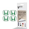 IPG Compatible with Accord Civic Element CRV CRZ JDM Center Cap Overlay Wheel Tire Decals Stickers (Logo: 2" / Center Cap:2.25") (4 Units) Personalize Your Vehicle (Gloss Green)