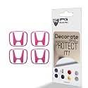 IPG Decals Made for Accord Civic Element CRV CRZ JDM Center Cap Overlay Wheel Tire Stickers (Logo: 2" / Center Cap:2.25") (4 Units) Personalize Your Vehicle (Gloss Pink)