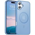 Temdan for iPhone 16 Plus Case, Compatible with Magsafe, Anti-Yellowing, Military-Grade Protection, Shockproof Slim Magnetic Phone Case Cover, Sierra Blue