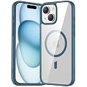 Temdan Designed for iPhone 15 Case &amp; iPhone 14&amp; iPhone 13 Case,Compatible with Magsafe, Anti-Yellowing, Military-Grade Protection, Shockproof Slim Magnetic Phone Case Cover, Clear Blue