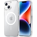 Temdan for iPhone 14 Plus Case Clear, Compatible with Magsafe, Anti-Yellowing, Military-Grade Protection, Shockproof Slim Magnetic Phone Case Cover, Transparent