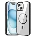 Temdan for iPhone 15/14 Plus Case with Screen Protector Black