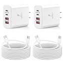 iPhone 16 15 Charger Fast Charging, 2 Pack 40W USB C Charger Block with 6FT Long Type C Cable Cord Wall Chargers Plug Compatible with iPhone 16/16 Plus/16 Pro/16 Pro Max/15/15 Pro Max/iPad
