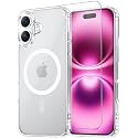 Temdan for iPhone 16 Plus Case with Screen Protector Clear