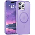 Temdan for iPhone 16 Pro Max Case, Compatible with Magsafe, Anti-Yellowing, Military-Grade Protection, Shockproof Slim Magnetic Phone Case Cover, Light Purple