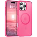 Temdan for iPhone 16 Pro Max Case, Compatible with Magsafe, Anti-Yellowing, Military-Grade Protection, Shockproof Slim Magnetic Phone Case Cover, Rose