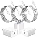 iPhone 17 16 Charger Fast Charging 20W Type C Charger with 6FT USB C Cable
