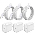 iPhone 17 16 15 Pro Max Charger Fast Charging 3Pack 20W Apple Fast Charger