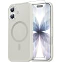Temdan for iPhone 17 Case with Screen Protector Antique White