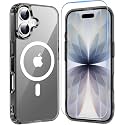 Temdan for iPhone 17 Case with Screen Protector Clear Black