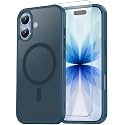 Temdan for iPhone 17 Case with Screen Protector Dark Blue